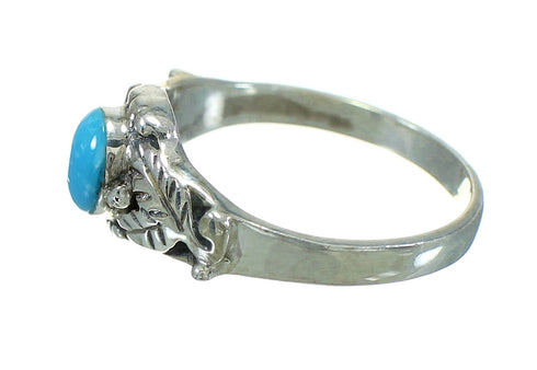 Sterling Silver Turquoise Southwestern Ring Size 5-3/4 QX84508